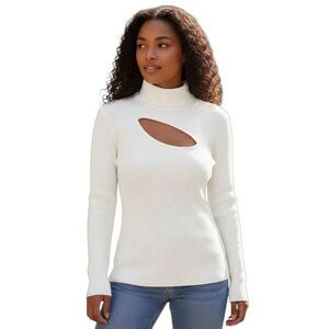 BETTER BE WHITE CUTOUT CROP TOP SZ.L EUC.